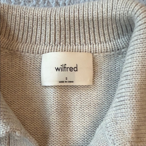 Wilfred V-Neck Sweater in Grey and Black Stripes - Picture 2 of 6